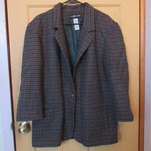 Multicolor Wool Coat/Blazer from SAG Harbor. Size 18